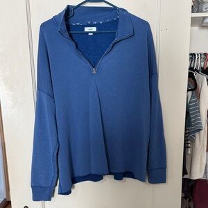 Aerie Blue Quarter-Zip Sweatshirt